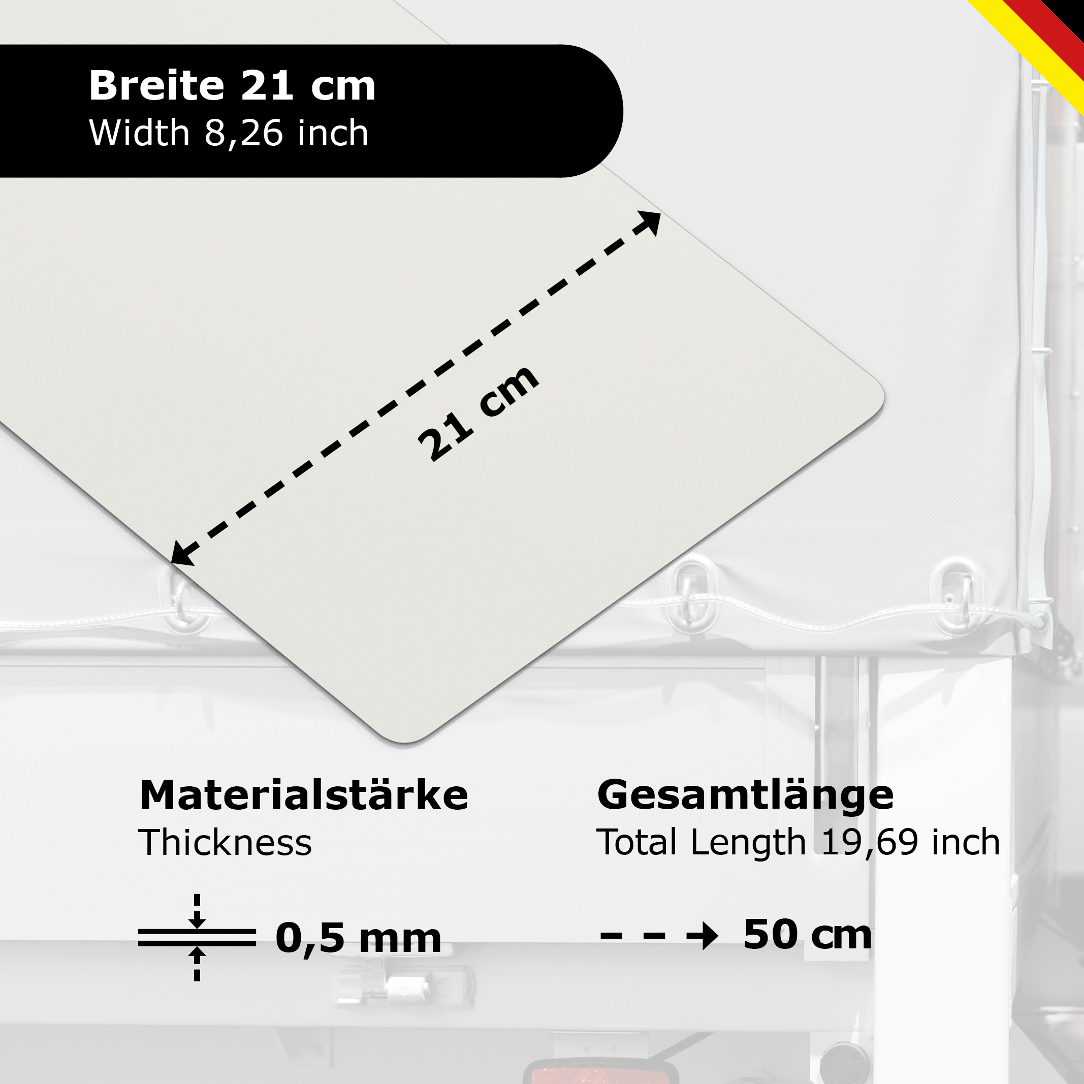 Planen Reparatur für Markise 21x30cm weiss
