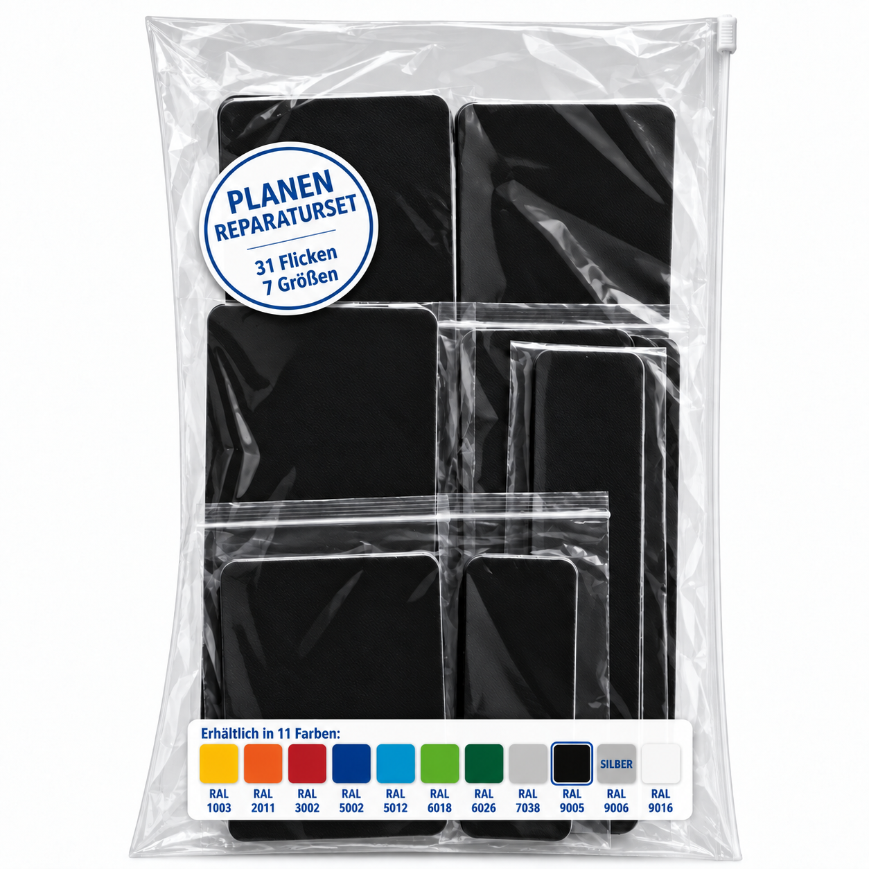 Planen Reparatur Set 31-teilig – Reparatur in verschiedenen Farben