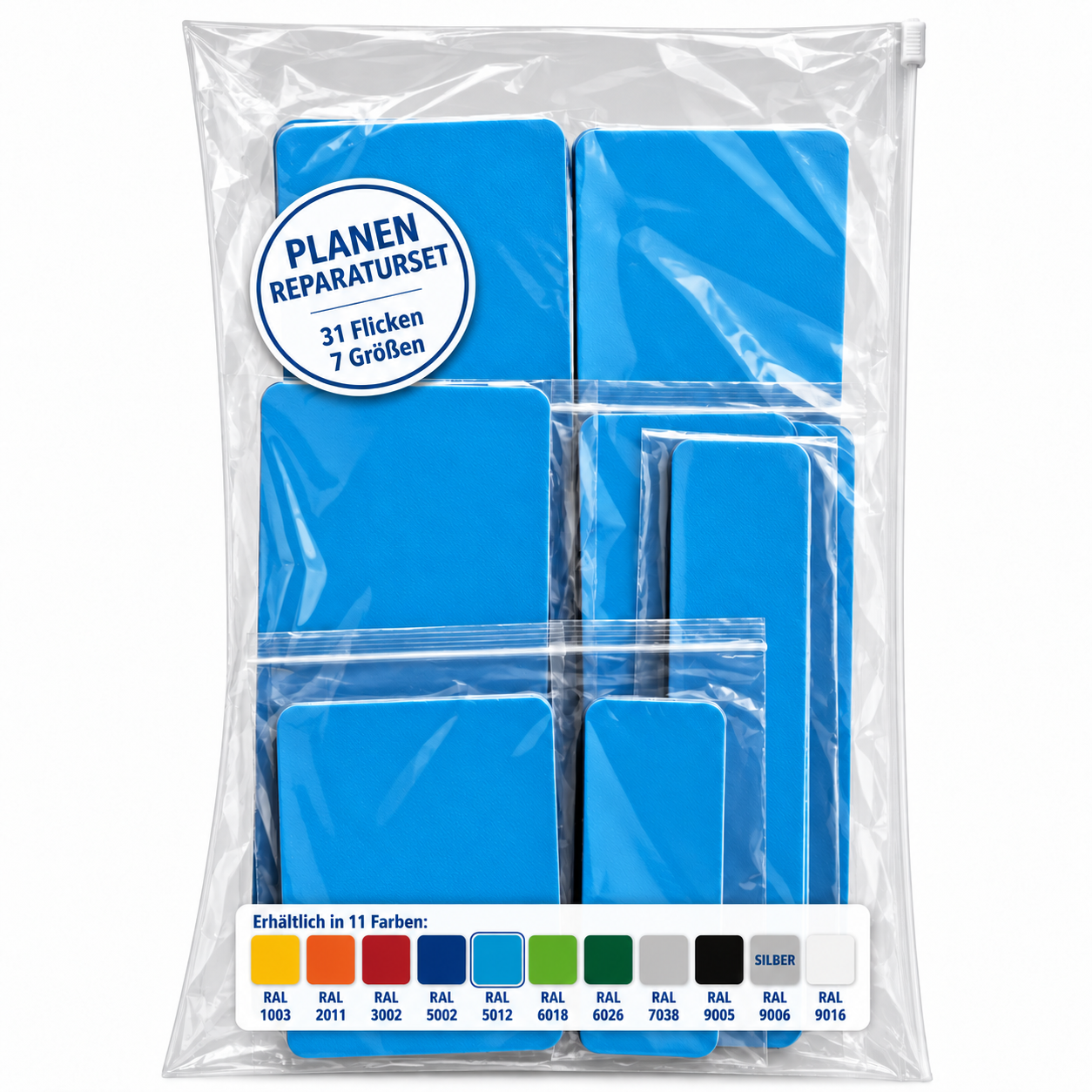 Planen Reparatur Set 31-teilig – Reparatur in verschiedenen Farben